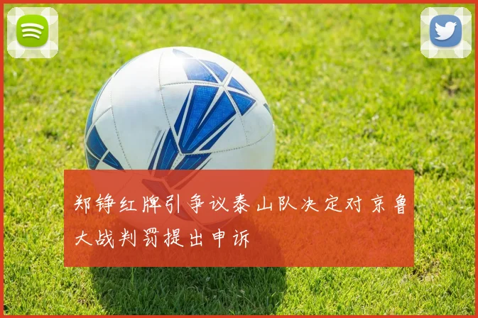 郑铮红牌引争议泰山队决定对京鲁大战判罚提出申诉